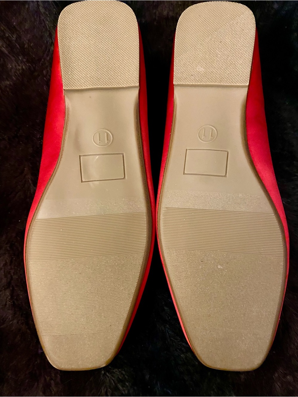 Scoop Red Satin Ballet Flats with Bow - Size 11 - NWOT! - Picture 5 of 5